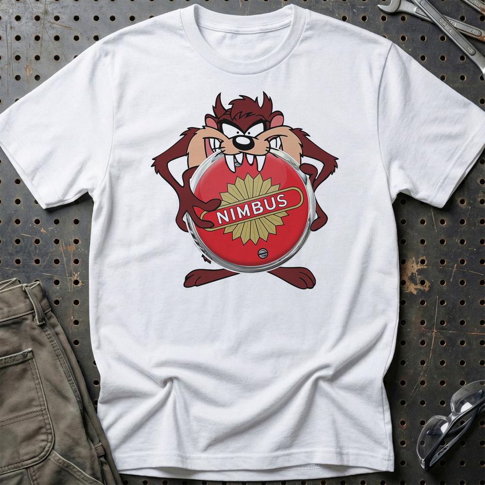 Nimbus TAZ Unisex T-Shirt , Bomuld-Beklædning-Nimbus-Hvid-S-Garage Culture Shop- garage - man cave - merchandise