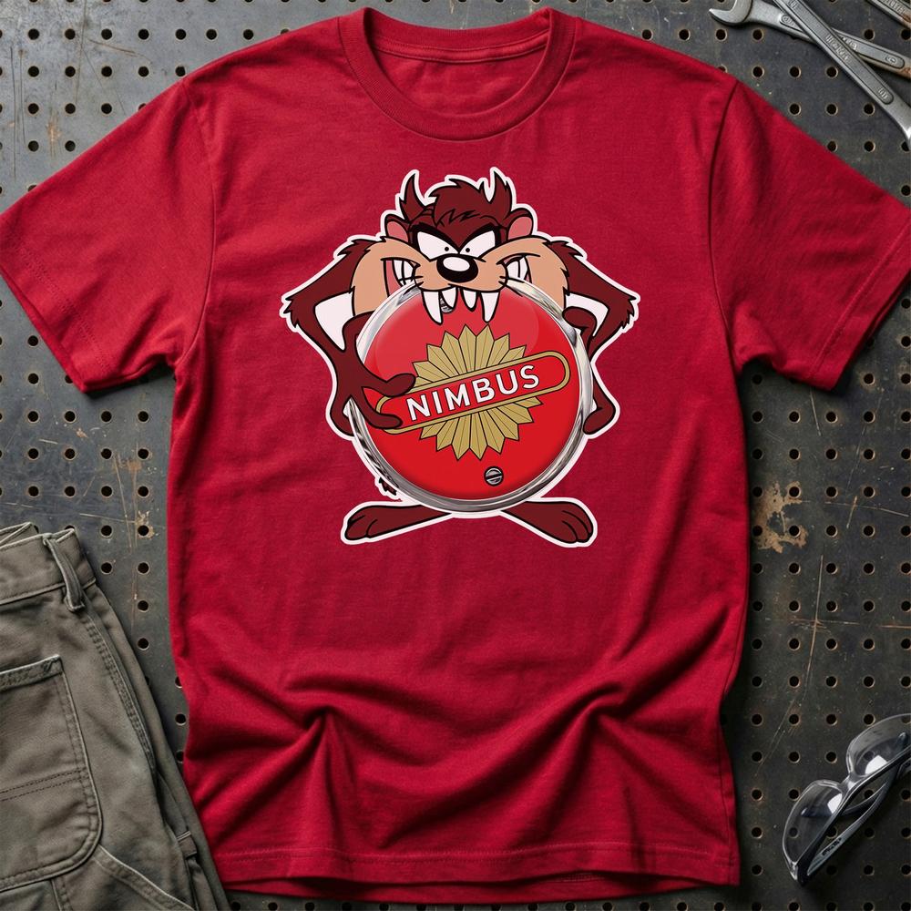 Nimbus TAZ Unisex T-Shirt , Bomuld-Beklædning-Nimbus-Rød-S-Garage Culture Shop- garage - man cave - merchandise