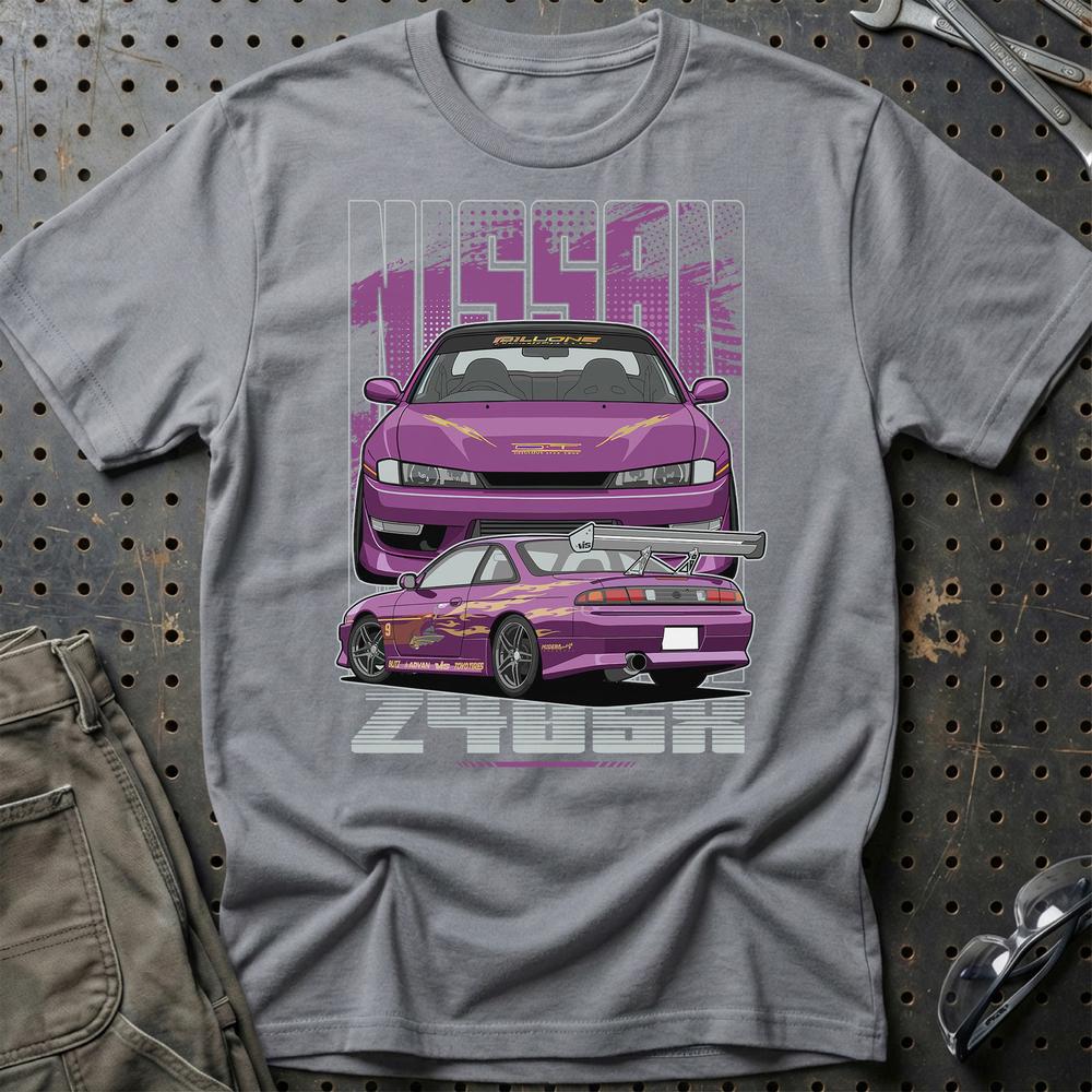 Nissan 240SX Fast And Furios Cars - Unisex T-Shirt-Beklædning-Nissan-Grå Sport-S-Garage Culture Shop- garage - man cave - merchandise
