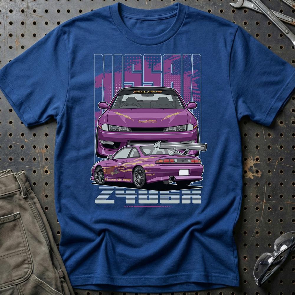 Nissan 240SX Fast And Furios Cars - Unisex T-Shirt-Beklædning-Nissan-Blå Royal-S-Garage Culture Shop- garage - man cave - merchandise
