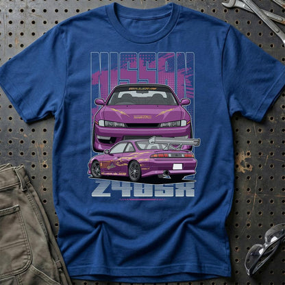 Nissan 240SX Fast And Furios Cars - Unisex T-Shirt-Beklædning-Nissan-Blå Royal-S-Garage Culture Shop- garage - man cave - merchandise