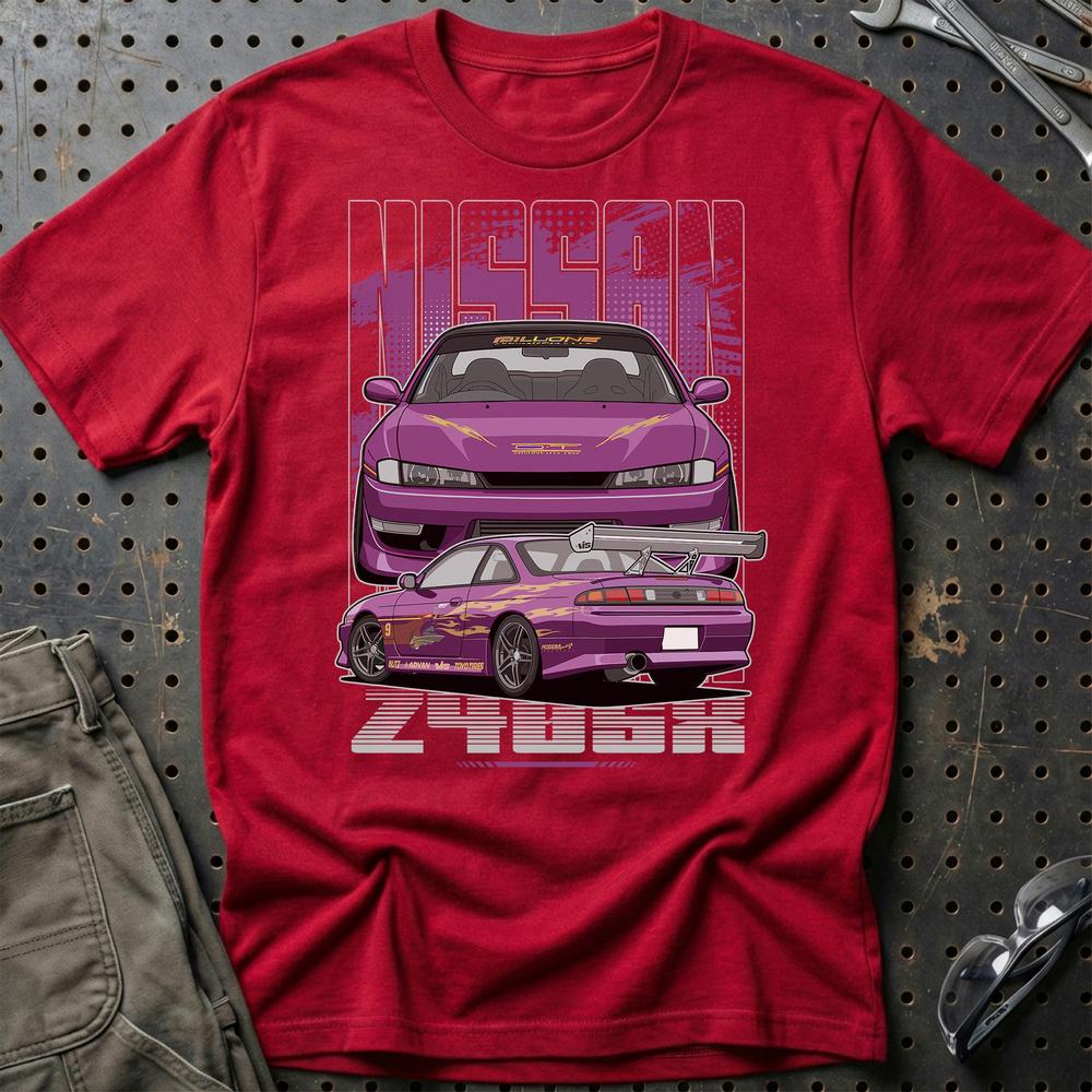 Nissan 240SX Fast And Furios Cars - Unisex T-Shirt-Beklædning-Nissan-Rød-S-Garage Culture Shop- garage - man cave - merchandise
