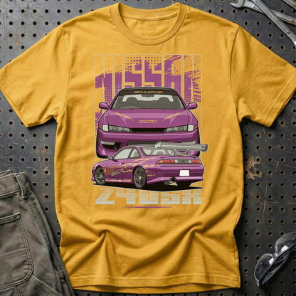 Nissan 240SX Fast And Furios Cars - Unisex T-Shirt-Beklædning-Nissan-Guld-S-Garage Culture Shop- garage - man cave - merchandise