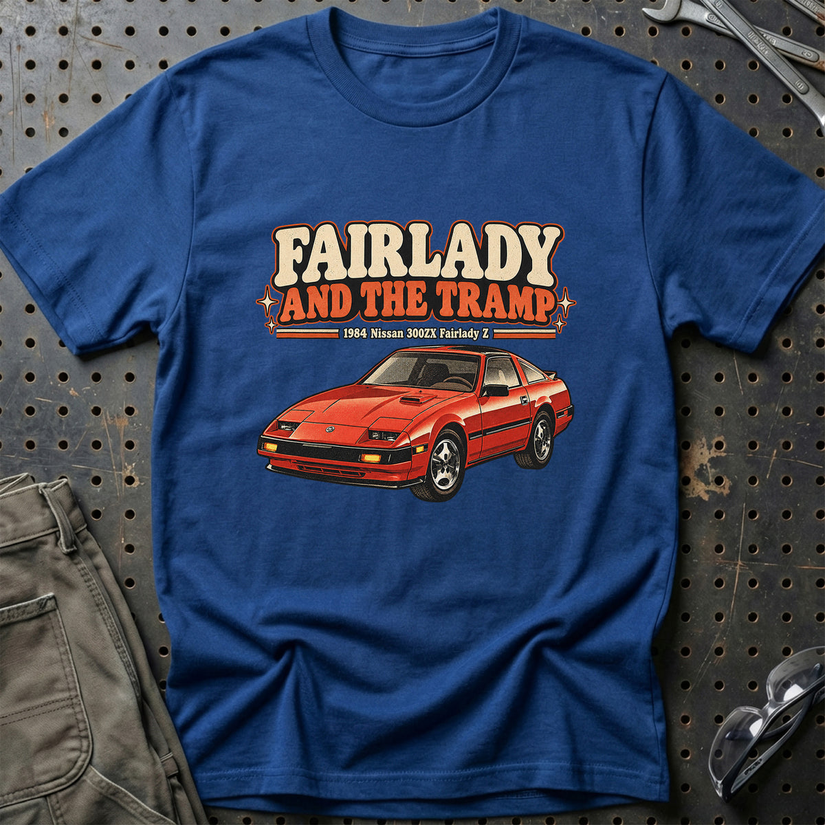 
Nissan 300ZX Fairlady Z 1984 – Fairlady and the Tramp T-Shirt – Blå Royal