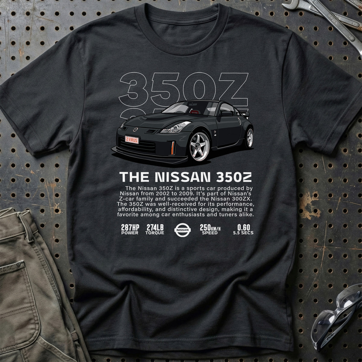 
Nissan 350Z Unisex T-Shirt – Sort – print foran