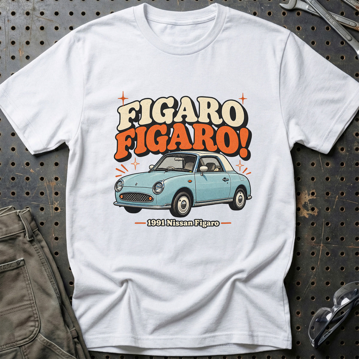 
Nissan Figaro 1991 – Figaro Figaro! T-Shirt – Hvid