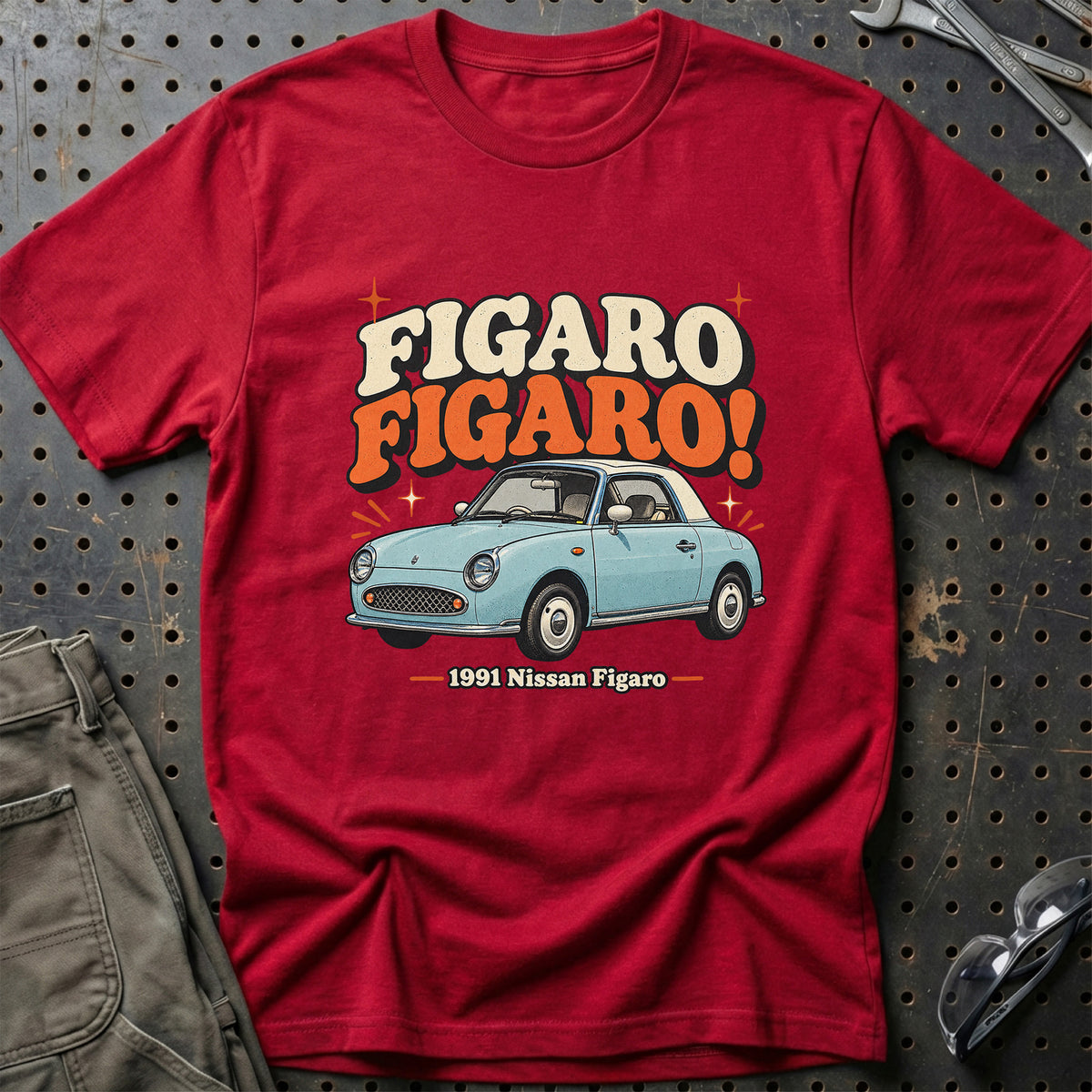 
Nissan Figaro 1991 – Figaro Figaro! T-Shirt – Rød