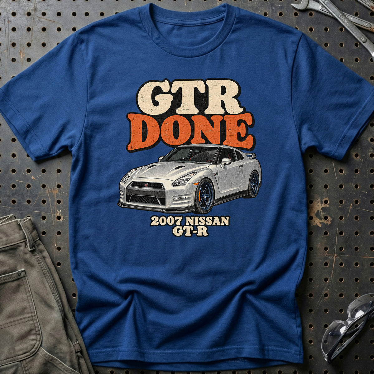 
Nissan GT-R 2007 – GTR Done T-Shirt – Blå Royal
