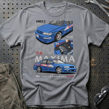 Nissan Maxima Fast And Furios Cars - Unisex T-Shirt-Beklædning-Nissan-Grå Sport-S-Garage Culture Shop- garage - man cave - merchandise