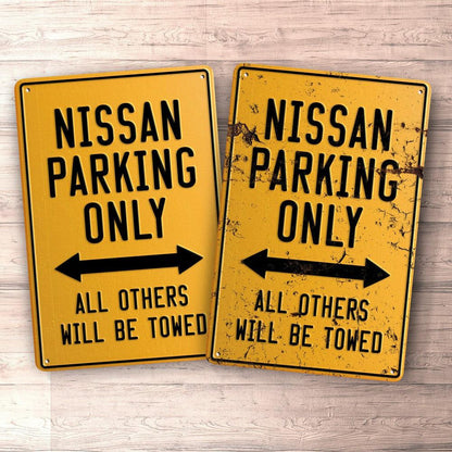 Nissan Parking Only Skilte, Musemåtte, Dørmåtte , Plakat-Parking skilte-Nissan-Garage Culture Shop- garage - man cave - merchandise