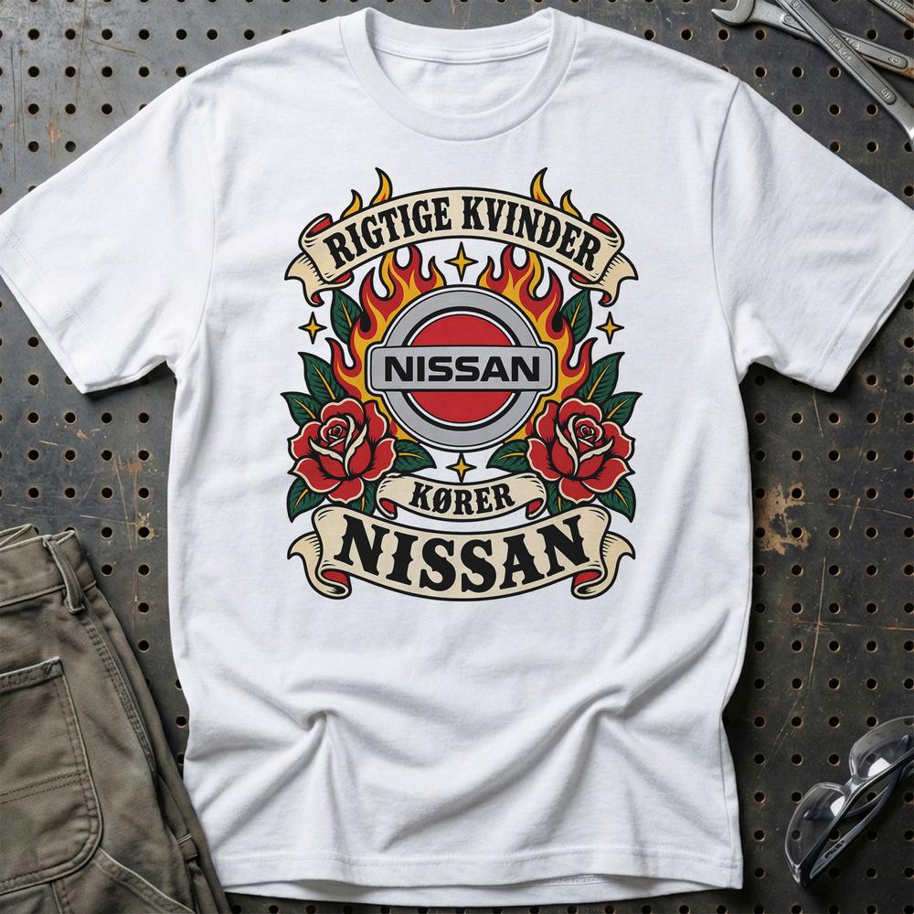 
Produktbillede af Nissan Rigtige Kvinder Kører – Roser og Flammer T-Shirt