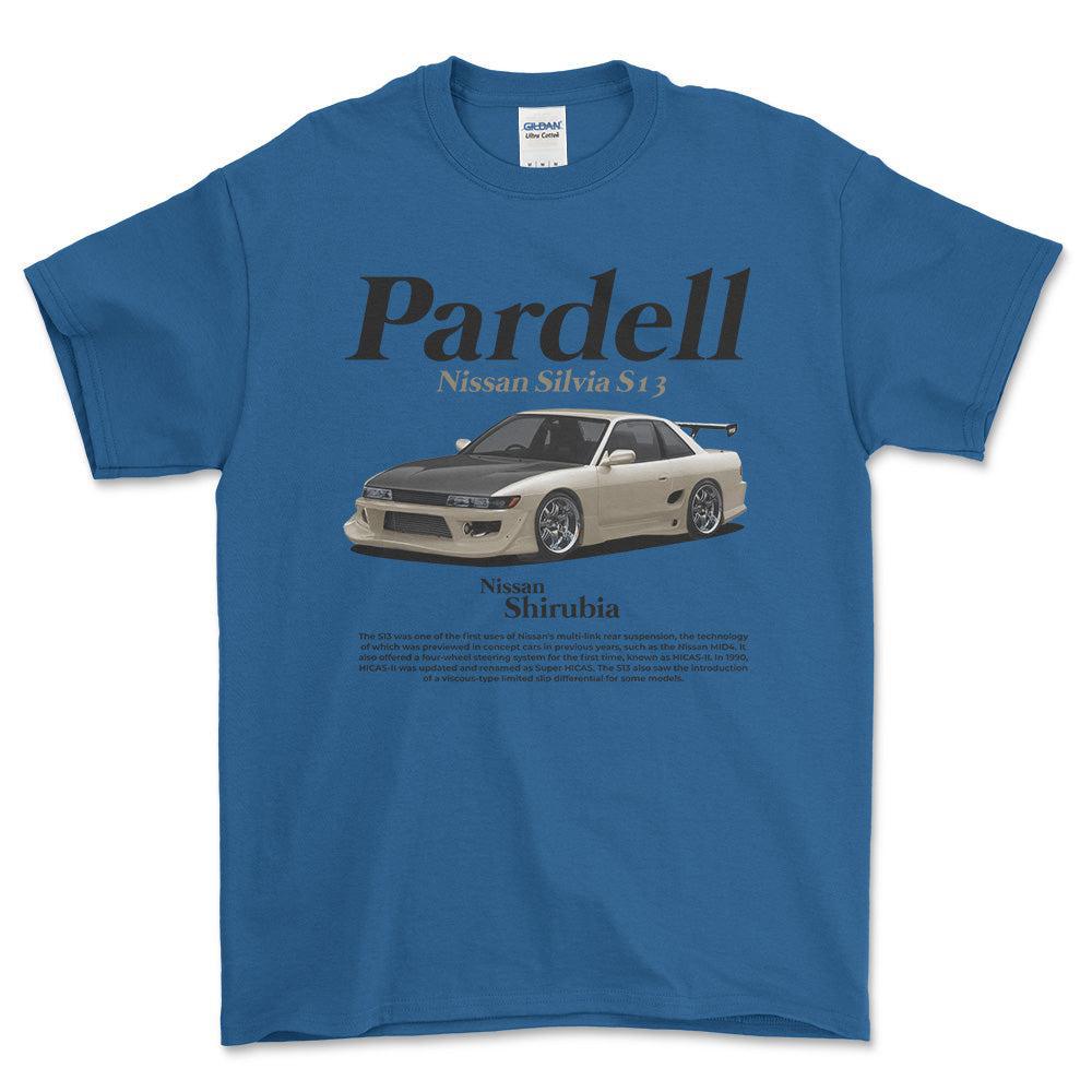 Nissan S13 Silvia - Unisex T-Shirt-Beklædning-Nissan-Blå Royal-S-Forside-Garage Culture Shop- garage - man cave - merchandise