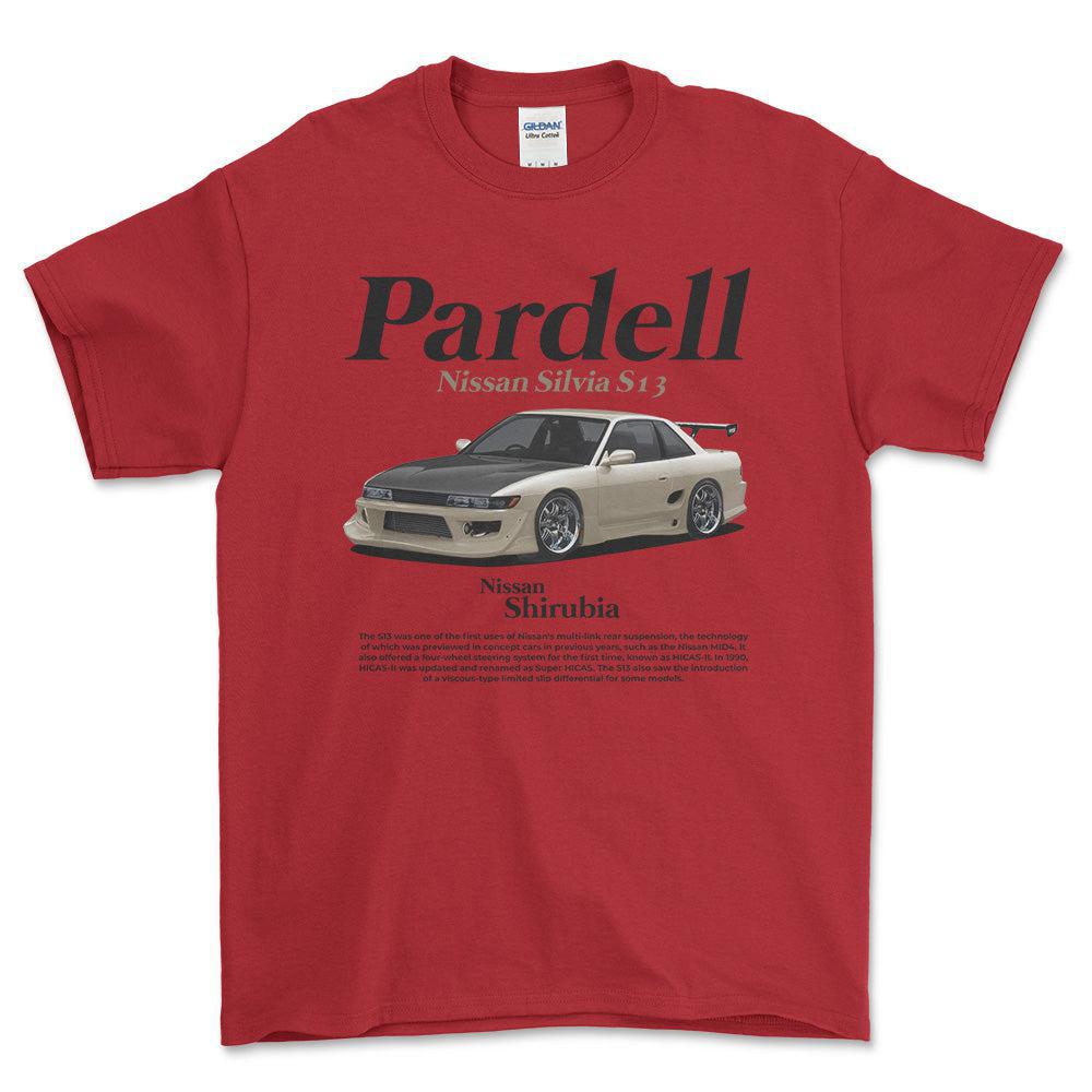 Nissan S13 Silvia - Unisex T-Shirt-Beklædning-Nissan-Rød-S-Forside-Garage Culture Shop- garage - man cave - merchandise
