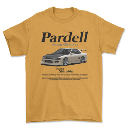 Nissan S13 Silvia - Unisex T-Shirt-Beklædning-Nissan-Guld-S-Forside-Garage Culture Shop- garage - man cave - merchandise
