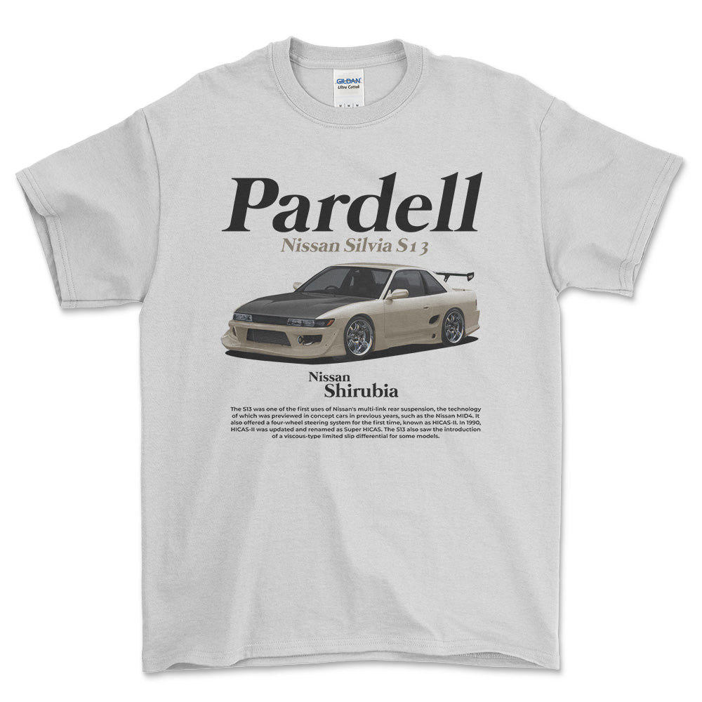 Nissan S13 Silvia - Unisex T-Shirt-Beklædning-Nissan-Hvid-S-Forside-Garage Culture Shop- garage - man cave - merchandise