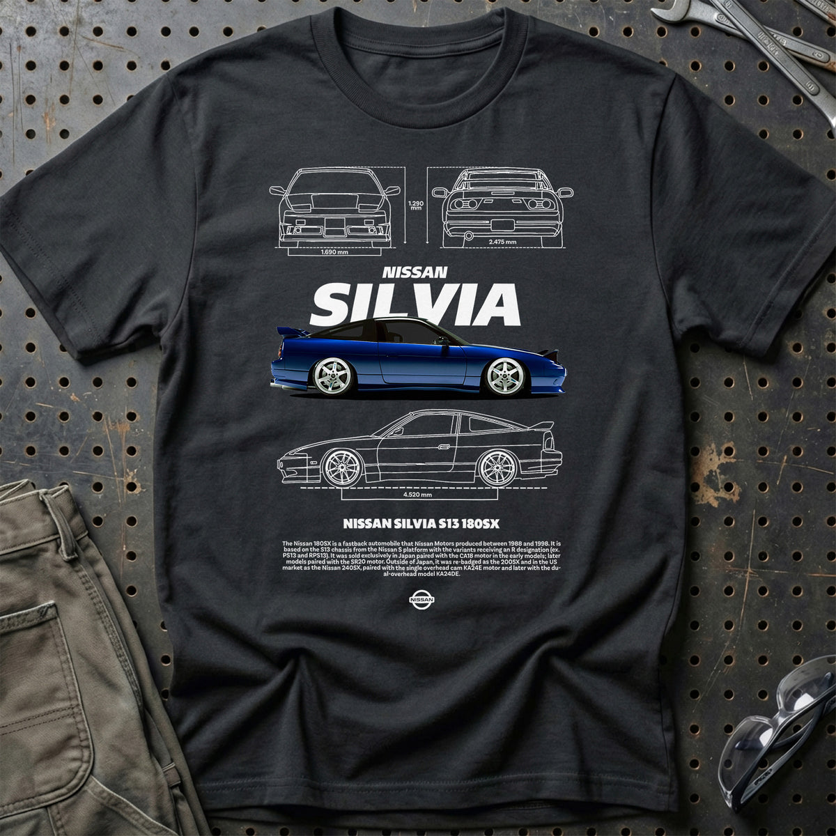 
Nissan Silvia S13 T-Shirt – Sort