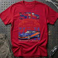 Nissan Silvia S15 Fast And Furios Cars T-Shirt-Beklædning-Nissan-Rød-S-Garage Culture Shop- garage - man cave - merchandise