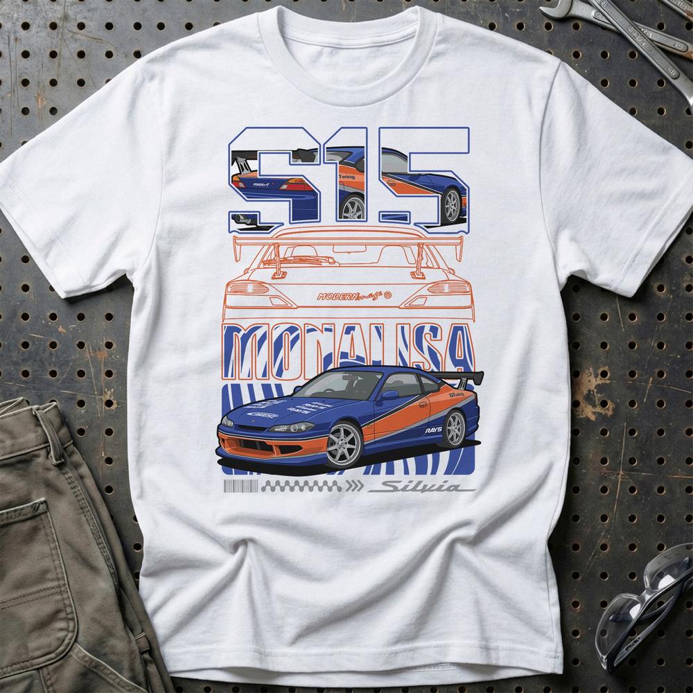 Nissan Silvia S15 Fast And Furios Cars - Unisex T-Shirt-Beklædning-Nissan-Hvid-S-Garage Culture Shop- garage - man cave - merchandise