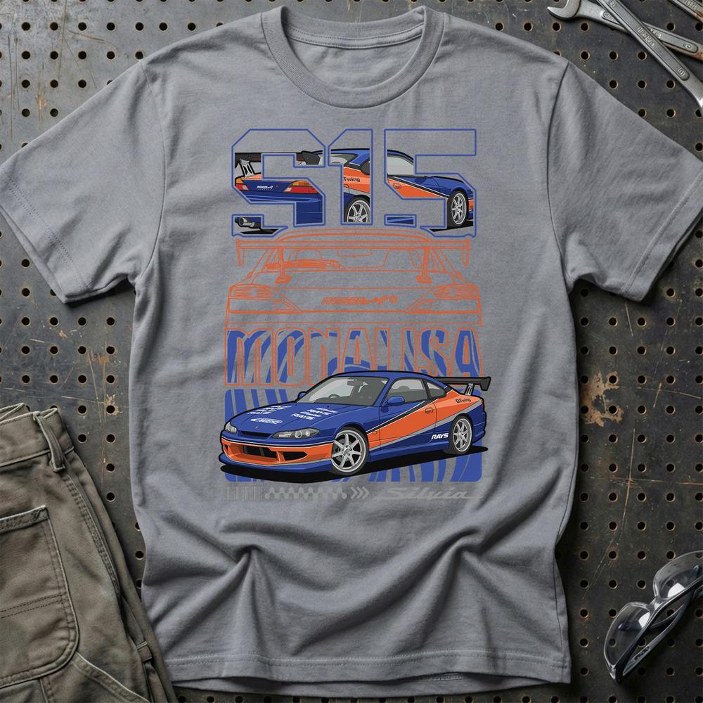 Nissan Silvia S15 Fast And Furios Cars - Unisex T-Shirt-Beklædning-Nissan-Grå Sport-S-Garage Culture Shop- garage - man cave - merchandise