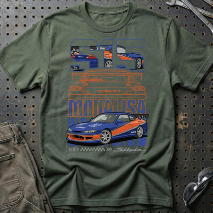 Nissan Silvia S15 Fast And Furios Cars - Unisex T-Shirt-Beklædning-Nissan-Grøn Militær-S-Garage Culture Shop- garage - man cave - merchandise