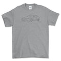 Nissan Silvia S15 - One Line Style T-Shirt-Beklædning-Nissan-Grå Sport-S-Garage Culture Shop- garage - man cave - merchandise