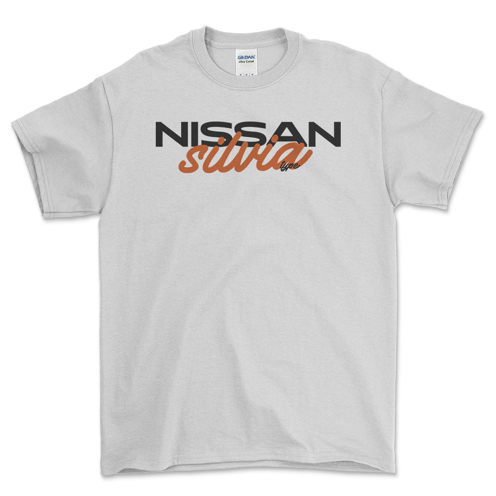 Nissan Silvia - Unisex T-Shirt , Bomuld-Beklædning-Nissan-Hvid-S-Forside-Garage Culture Shop- garage - man cave - merchandise