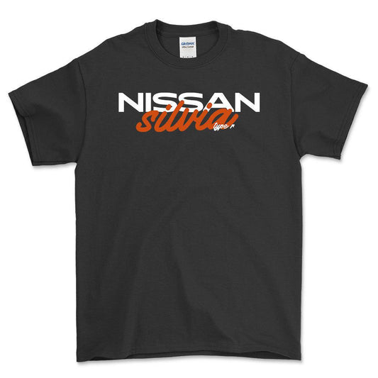 Nissan Silvia - Unisex T-Shirt , Bomuld-Beklædning-Nissan-Sort-S-Forside-Garage Culture Shop- garage - man cave - merchandise