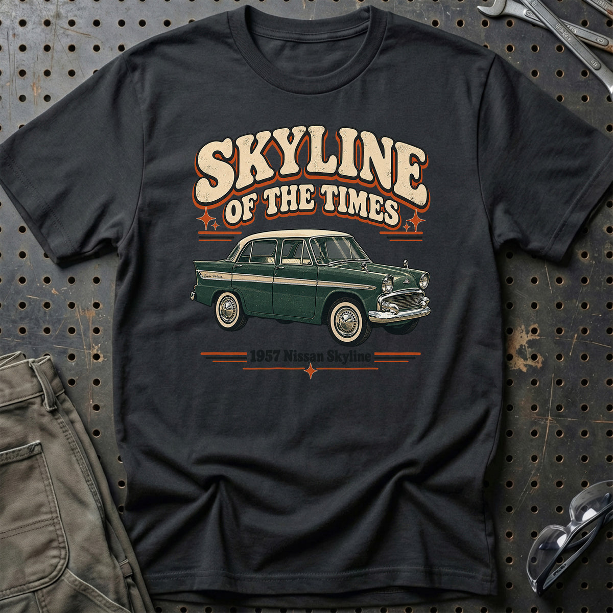 
Nissan Skyline 1957 – Skyline of the Times T-Shirt – Sort