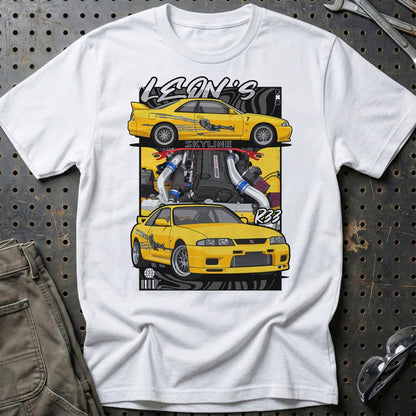 Nissan Skyline Fast And Furios Cars - Unisex T-Shirt-Beklædning-Nissan-Hvid-S-Garage Culture Shop- garage - man cave - merchandise