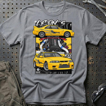 Nissan Skyline Fast And Furios Cars - Unisex T-Shirt-Beklædning-Nissan-Grå Sport-S-Garage Culture Shop- garage - man cave - merchandise