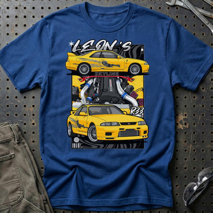 Nissan Skyline Fast And Furios Cars - Unisex T-Shirt-Beklædning-Nissan-Blå Royal-S-Garage Culture Shop- garage - man cave - merchandise