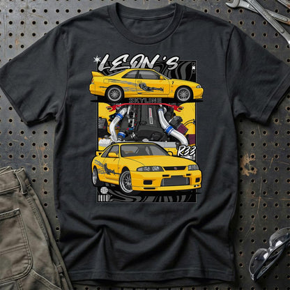 Nissan Skyline Fast And Furios Cars - Unisex T-Shirt-Beklædning-Nissan-Sort-S-Garage Culture Shop- garage - man cave - merchandise
