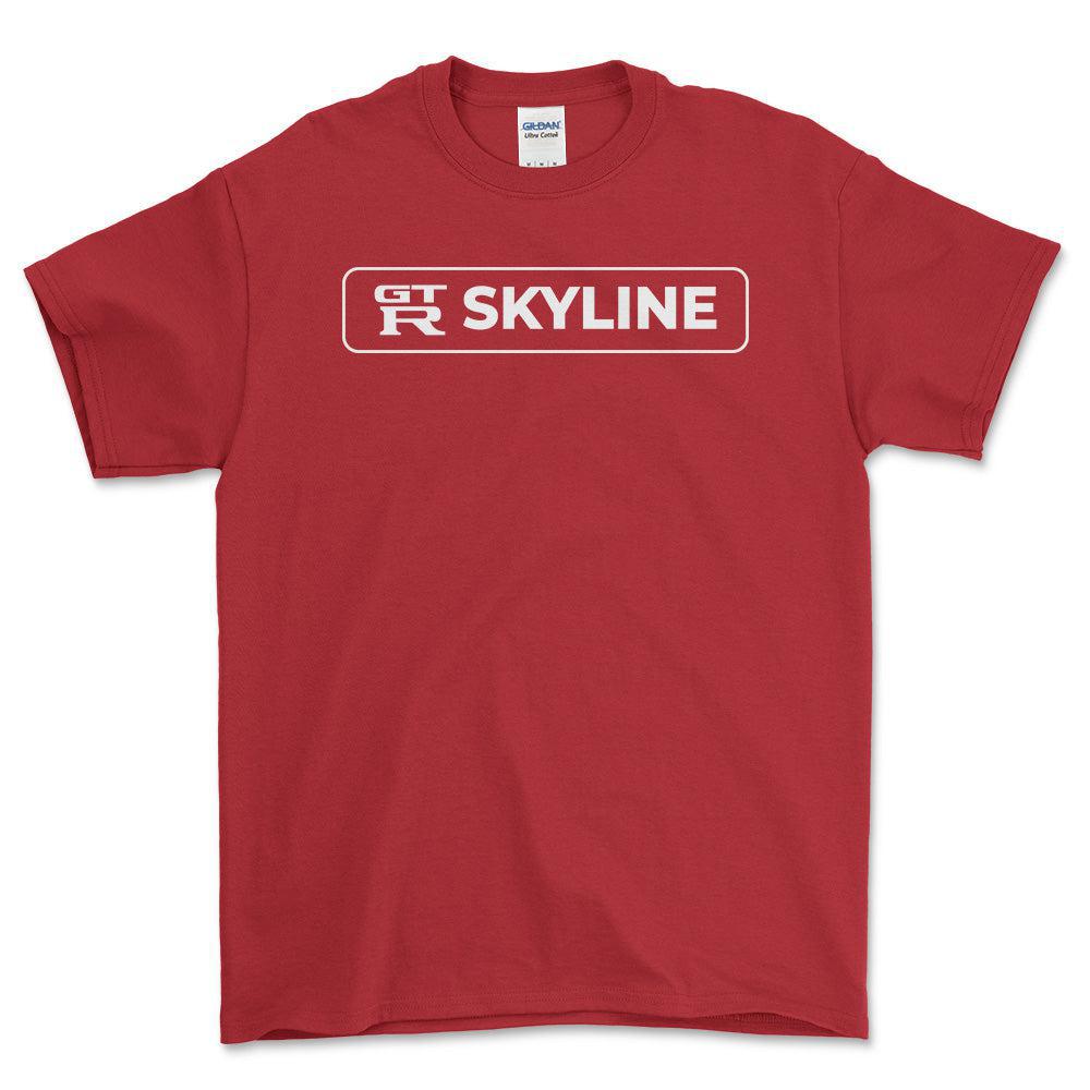 Nissan Skyline GTR - Unisex T-Shirt , Bomuld-Beklædning-Nissan-Rød-S-Forside-Garage Culture Shop- garage - man cave - merchandise