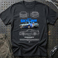
Nissan Skyline R34 Unisex T-Shirt – Sort – print foran