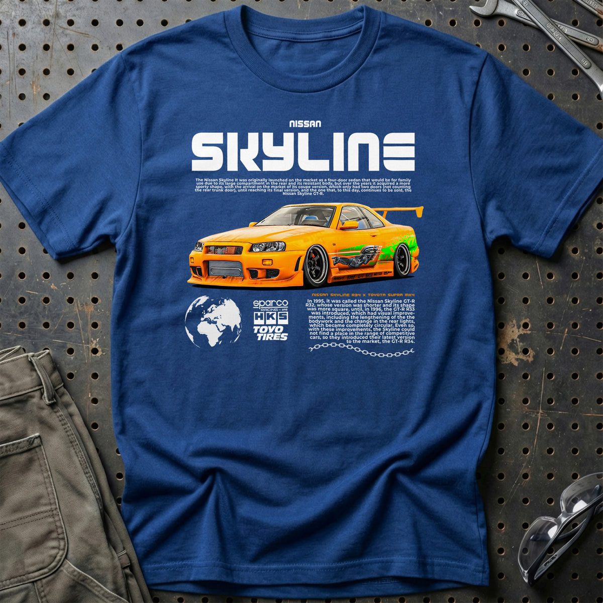 
Nissan Skyline T-Shirt – Blå Royal