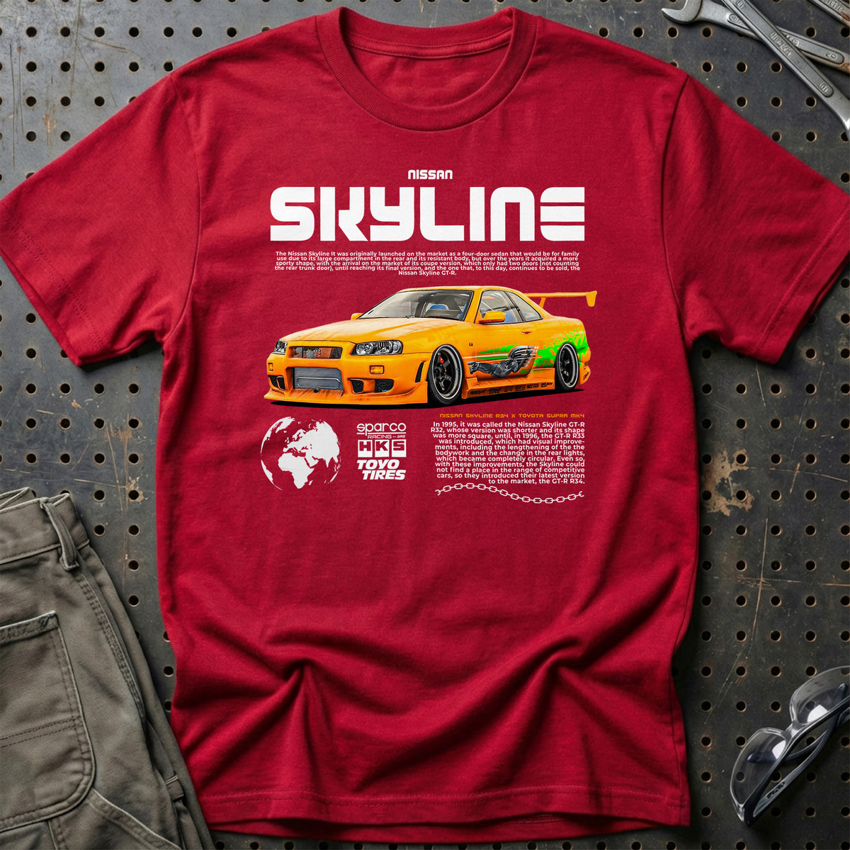 
Nissan Skyline T-Shirt – Rød