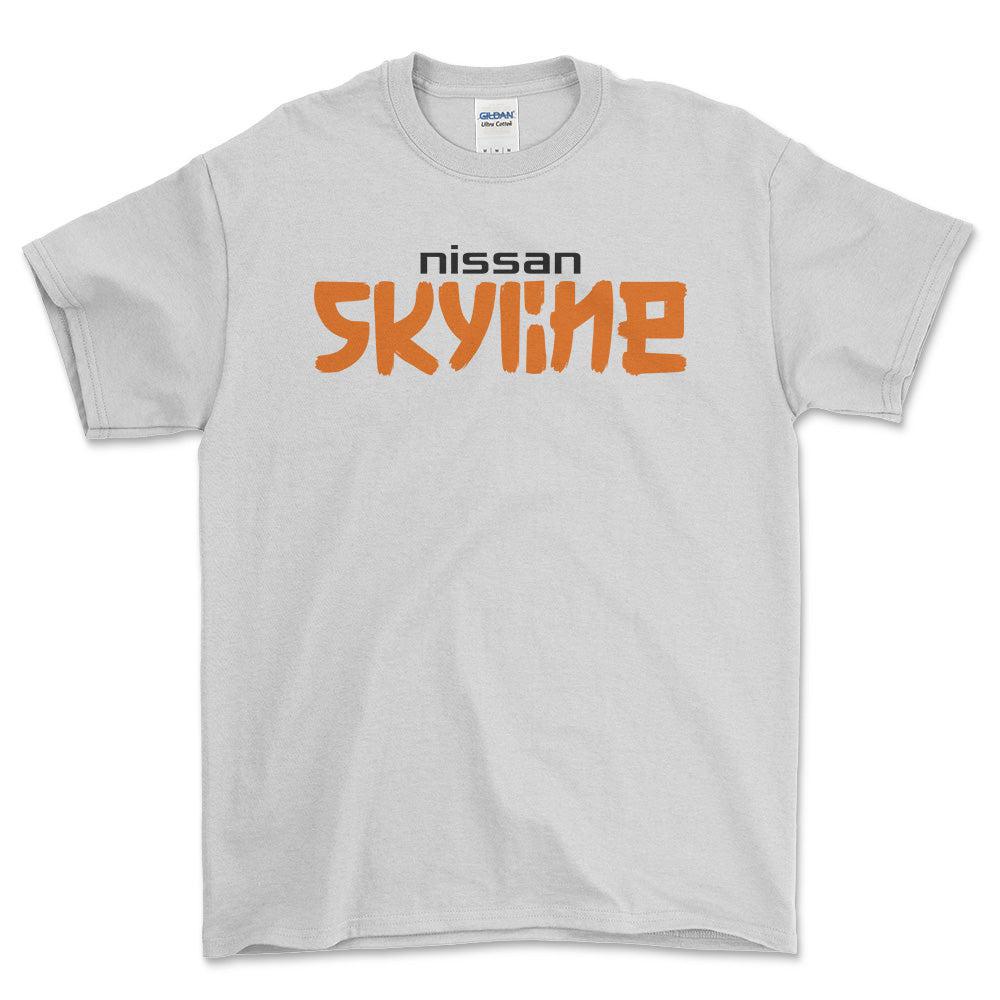Nissan Skyline - Unisex T-Shirt , Bomuld-Beklædning-Nissan-Hvid-S-Forside-Garage Culture Shop- garage - man cave - merchandise