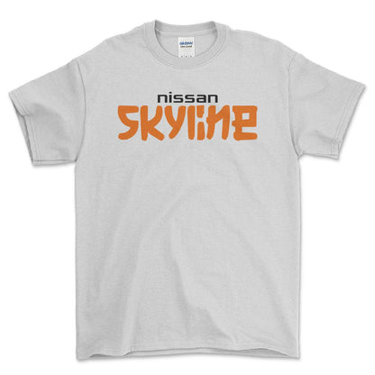 Nissan Skyline - Unisex T-Shirt , Bomuld-Beklædning-Nissan-Hvid-S-Forside-Garage Culture Shop- garage - man cave - merchandise