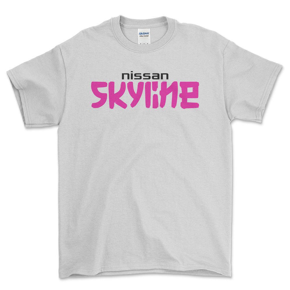Nissan Skyline - Unisex T-Shirt , Bomuld-Beklædning-Nissan-Hvid-S-Forside-Garage Culture Shop- garage - man cave - merchandise
