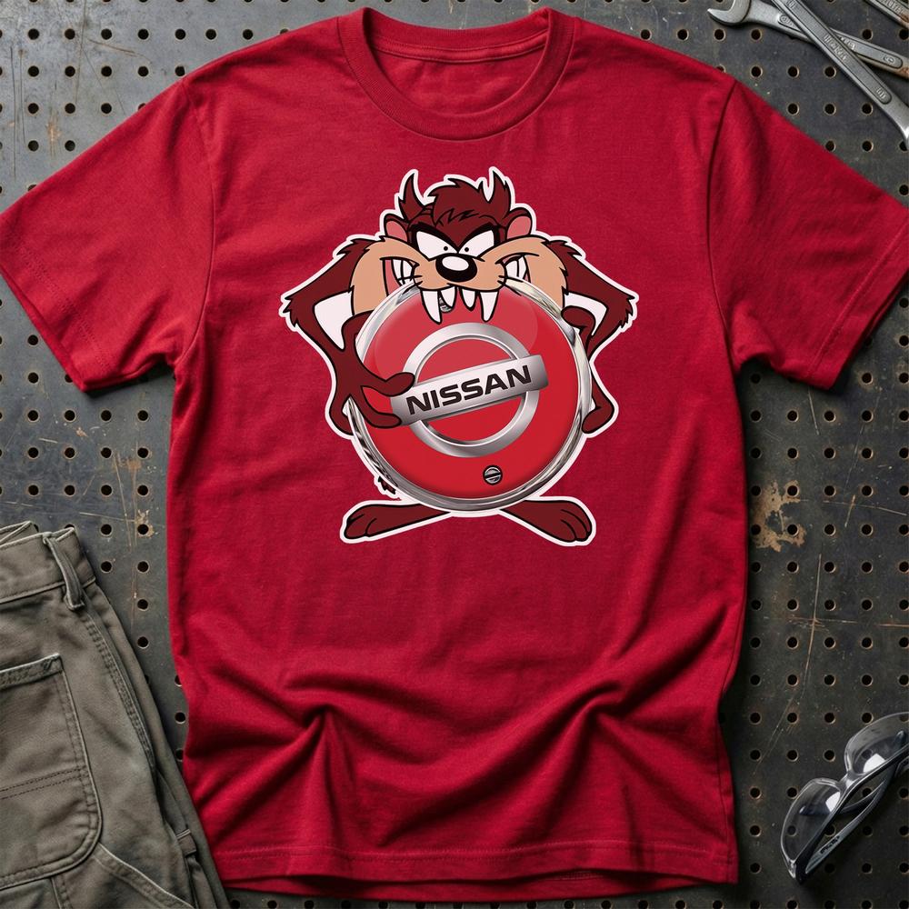 Nissan TAZ T-Shirt-Beklædning-Nissan-Rød-S-Garage Culture Shop- garage - man cave - merchandise