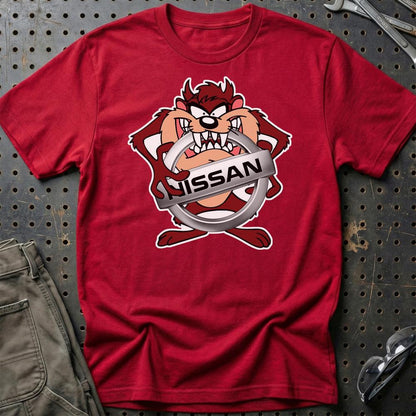 Nissan TAZ Unisex T-Shirt , Bomuld-Beklædning-Nissan-Rød-S-Garage Culture Shop- garage - man cave - merchandise