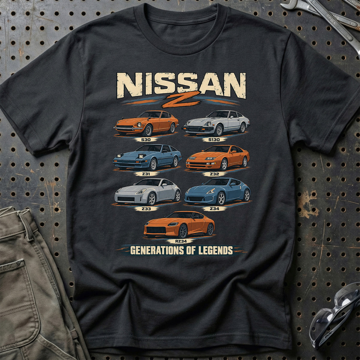 
Nissan Z – Generations of Legends T-Shirt – Sort