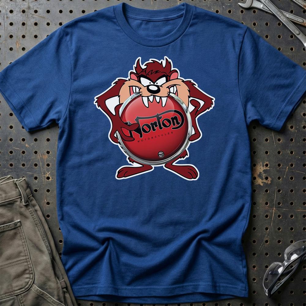 Norton TAZ Unisex T-Shirt , Bomul-Beklædning-Norton-Blå Royal-S-Garage Culture Shop- garage - man cave - merchandise
