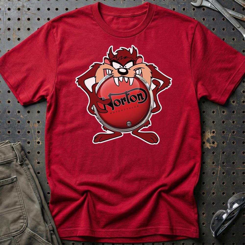 Norton TAZ Unisex T-Shirt , Bomul-Beklædning-Norton-Rød-S-Garage Culture Shop- garage - man cave - merchandise