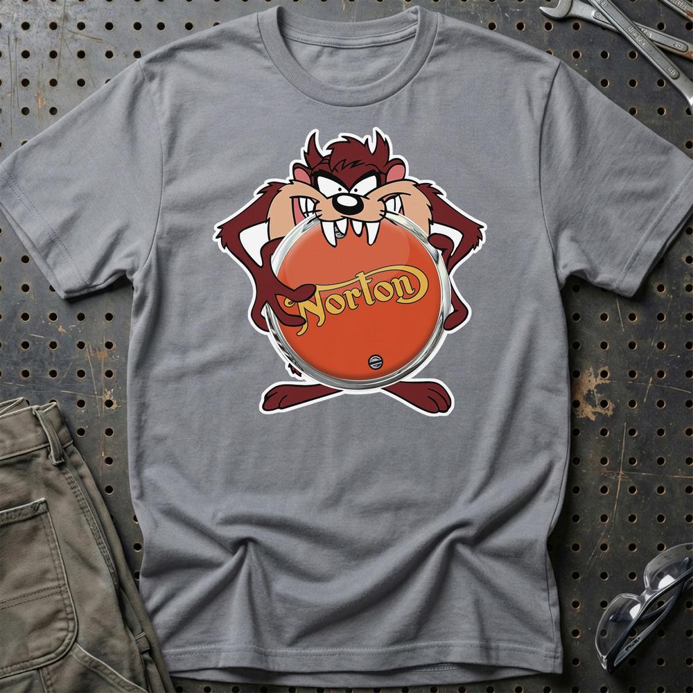 Norton TAZ Unisex T-Shirt , Bomuld-Beklædning-Norton-Grå Sport-S-Garage Culture Shop- garage - man cave - merchandise