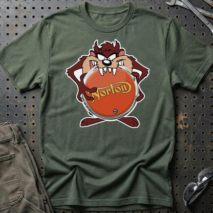 Norton TAZ Unisex T-Shirt , Bomuld-Beklædning-Norton-Grøn Militær-S-Garage Culture Shop- garage - man cave - merchandise