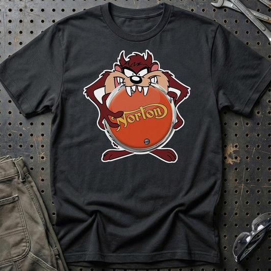 Norton TAZ Unisex T-Shirt , Bomuld-Beklædning-Norton-Sort-S-Garage Culture Shop- garage - man cave - merchandise