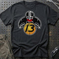Nr 13 Biker Vintage Style T-Shirt-Beklædning-Nr-Sort-S-Garage Culture Shop- garage - man cave - merchandise