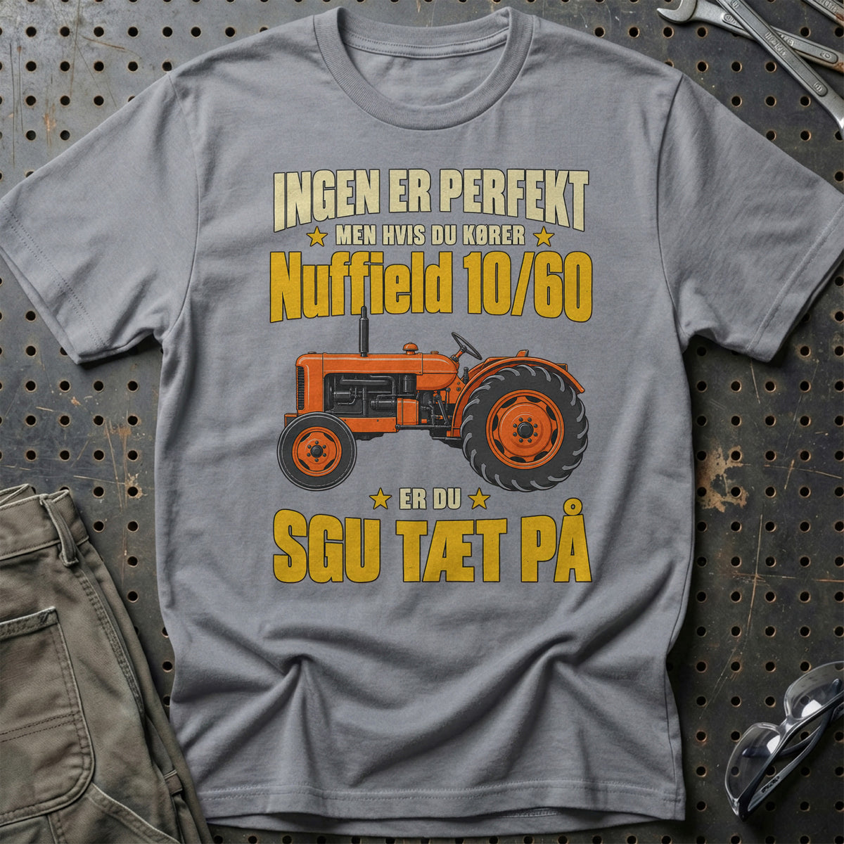 Nuffield 10/60 – Ingen Er Perfekt T-Shirt-Beklædning-Nuffield-Grå Sport-S-Garage Culture Shop- garage - man cave - merchandise