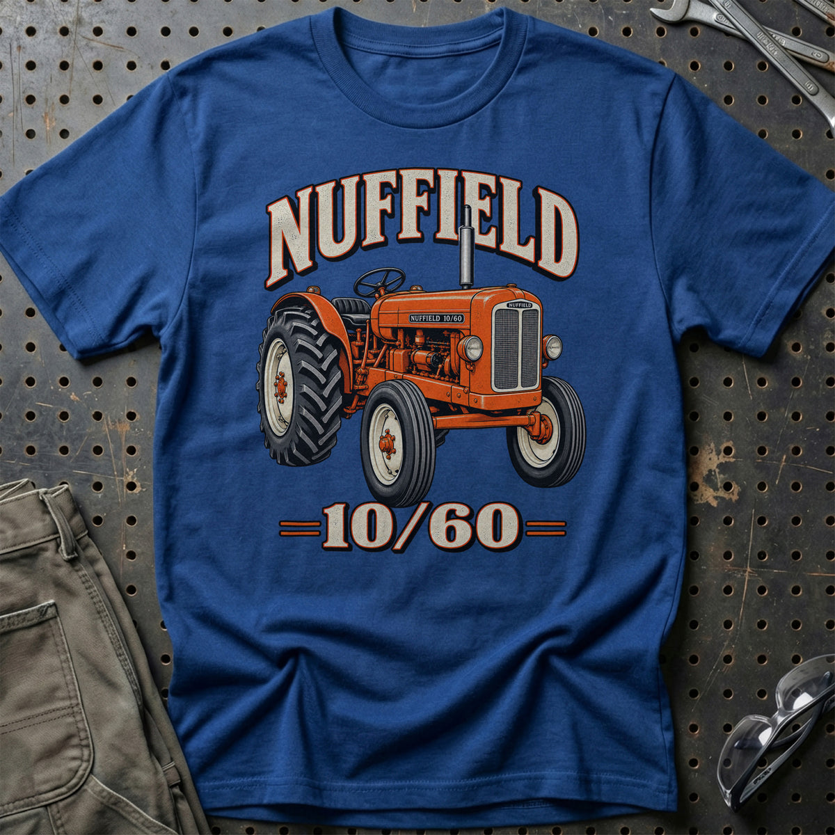 Nuffield 10/60 T-Shirt-Beklædning-Nuffield-Blå Royal-S-Garage Culture Shop- garage - man cave - merchandise